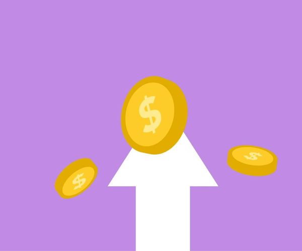 Abstract composition representing growth and steady progress